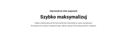 Szybka Maksymalizacja Tekstu - Szablon Strony HTML