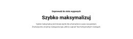 Motyw HTML5 Dla Szybka Maksymalizacja Tekstu