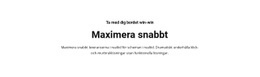 Text Maximerar Snabbt - HTML-Sidmall