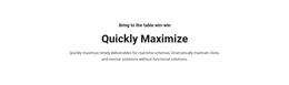 Text Quickly Maximize - Website Template