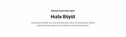 Metin Hızla Büyütün Için Web Sitesi Açılış Sayfası