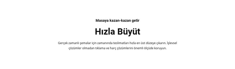 Metin hızla büyütün HTML Şablonu