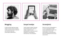 Bloglama Ve Sosyal Medya - HTML5 Açılış Sayfası