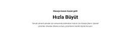 Metin Hızla Büyütün - Kullanımı Kolay Tek Sayfalık Şablon