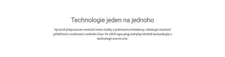 Technologie Onetoone Šablona CSS