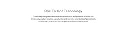 CSS Layout For Onetoone Technology