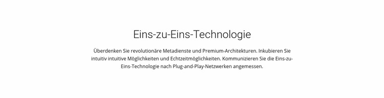 Onetoone-Technologie Joomla Vorlage