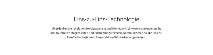 Onetoone-Technologie Website-Vorlage