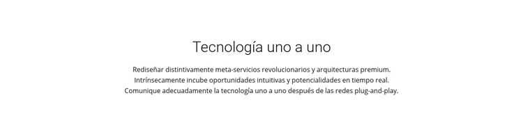Tecnología Onetoone Maqueta de sitio web