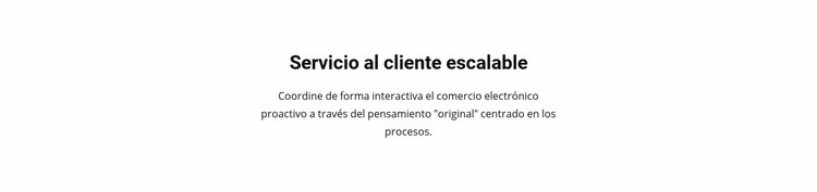 Servicio al Cliente Plantilla de una página