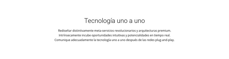 Tecnología Onetoone Plantilla de sitio web