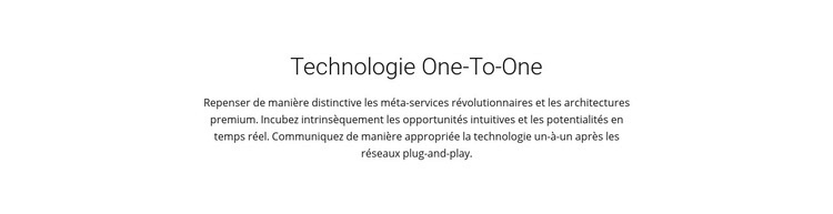 Technologie Onetoone Maquette de site Web