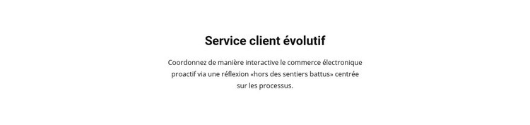 Service Clients Modèle HTML5