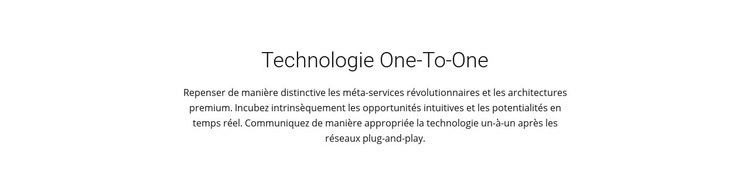 Technologie Onetoone Modèle HTML5