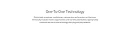 HTML5 Template Onetoone Technology For Any Device