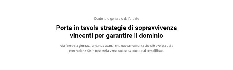 Dominazione delle strategie Costruttore di siti web HTML