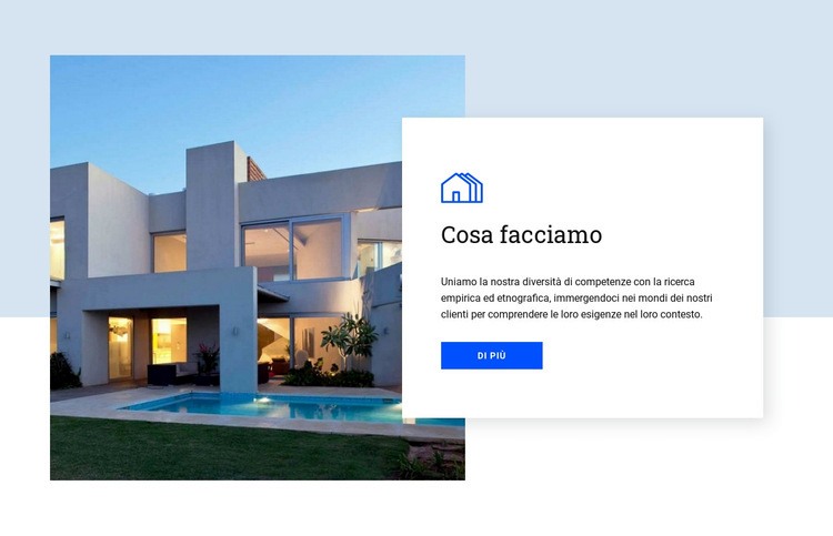 Architettura della costruzione Modelli di Website Builder