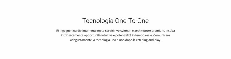 Tecnologia Onetoone Modelli di Website Builder