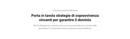 Dominazione Delle Strategie - Modello Di Codice HTML