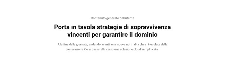 Dominazione delle strategie Modello HTML