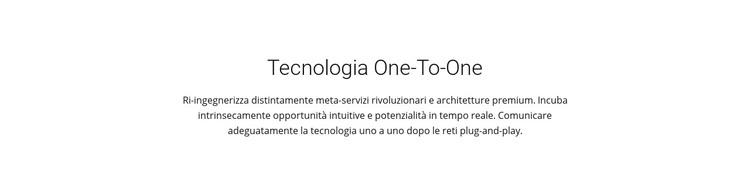 Tecnologia Onetoone Modello HTML