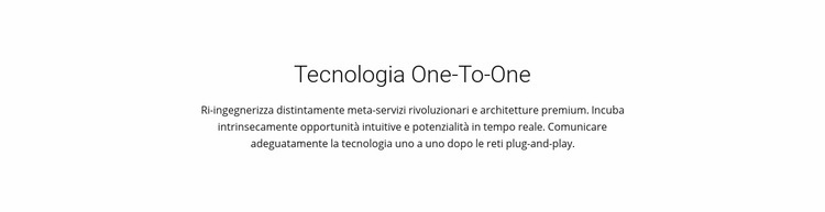 Tecnologia Onetoone Modello HTML5