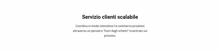 Assistenza clienti Un modello di pagina