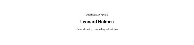 Business Analysis Joomla Template