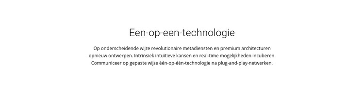 Onetoone-technologie CSS-sjabloon