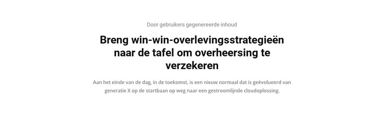 Strategieën overheersing HTML-sjabloon