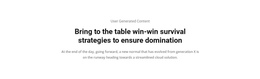 Strategies Domination One Page Template