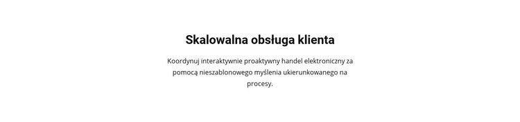 Obsługa klienta Szablony do tworzenia witryn internetowych