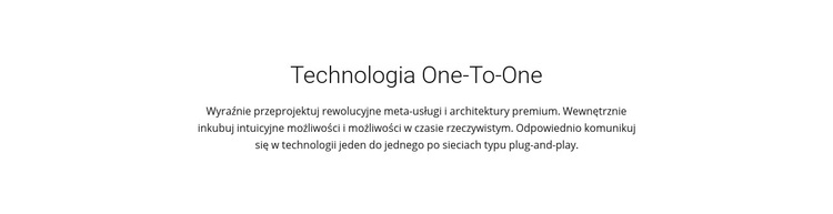 Technologia Onetoone Motyw WordPress