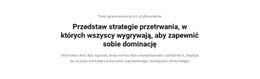 Dominacja Strategii - Inspiracja Stroną Docelową