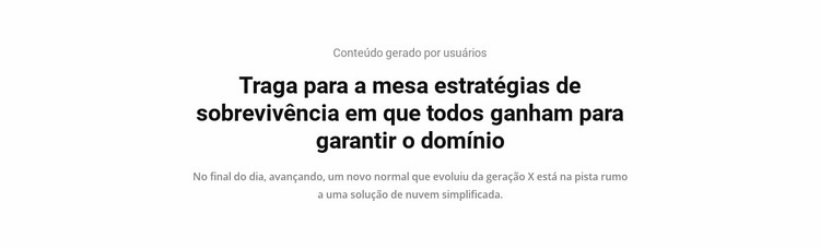 Dominação de estratégias Modelos de construtor de sites