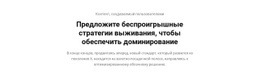 Дизайн Веб-Сайта Для Стратегии Доминирования