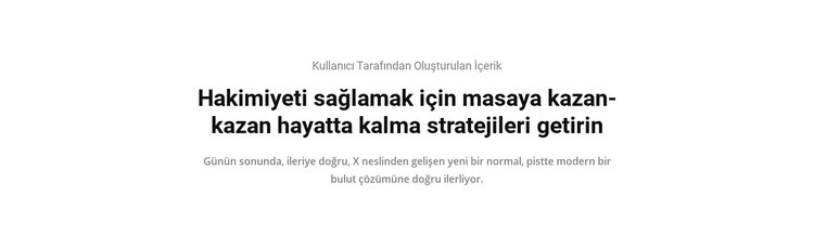 Stratejiler hakimiyeti Web Sitesi Oluşturucu Şablonları