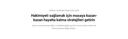 Stratejiler Hakimiyeti - Ücretsiz WordPress Teması