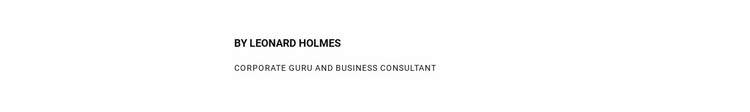 Business Consultant Website Design