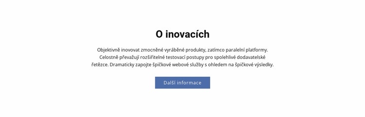 O inovacích Šablona CSS