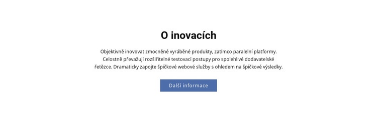 O inovacích Téma WordPress