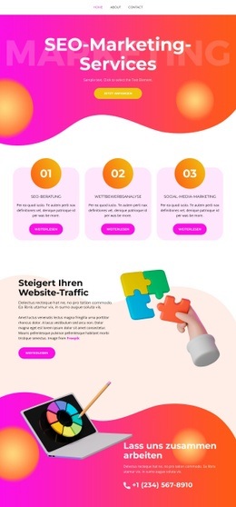 Kreativste HTML5-Vorlage Für Website-Optimierung