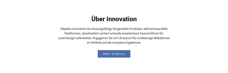 Über Innovation Joomla Vorlage