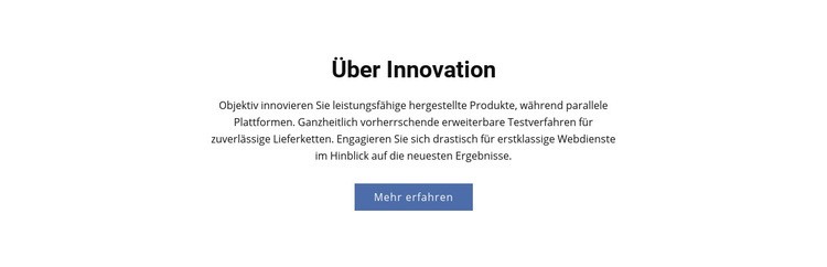 Über Innovation Website-Modell