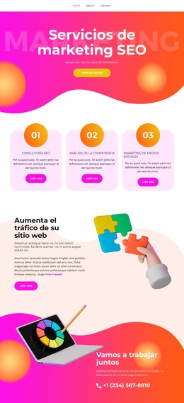 Optimización del sitio web - Maqueta de sitio web por Nicepage