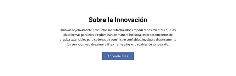 Sobre la Innovación Plantilla HTML5