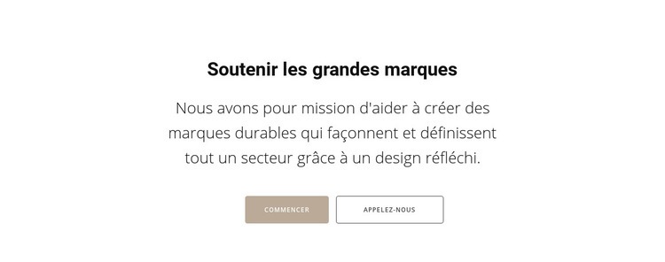 Soutenir les grandes marques Conception de site Web