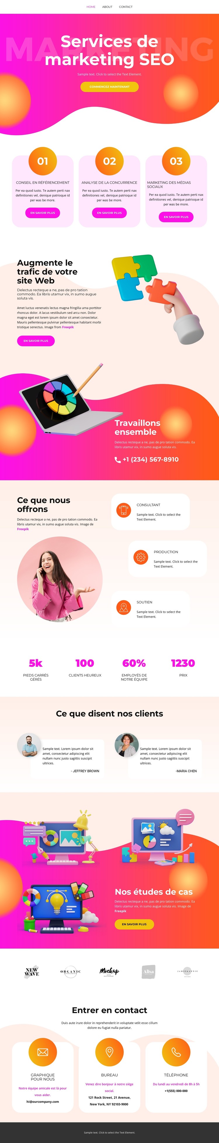 Optimisation du site Web Modèle CSS