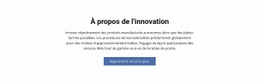 À Propos De L'Innovation - Meilleur Modèle HTML5