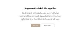 A Legjobb Márkák Támogatása – HTML Céloldal